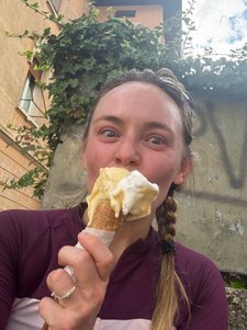 Post-ride gelato