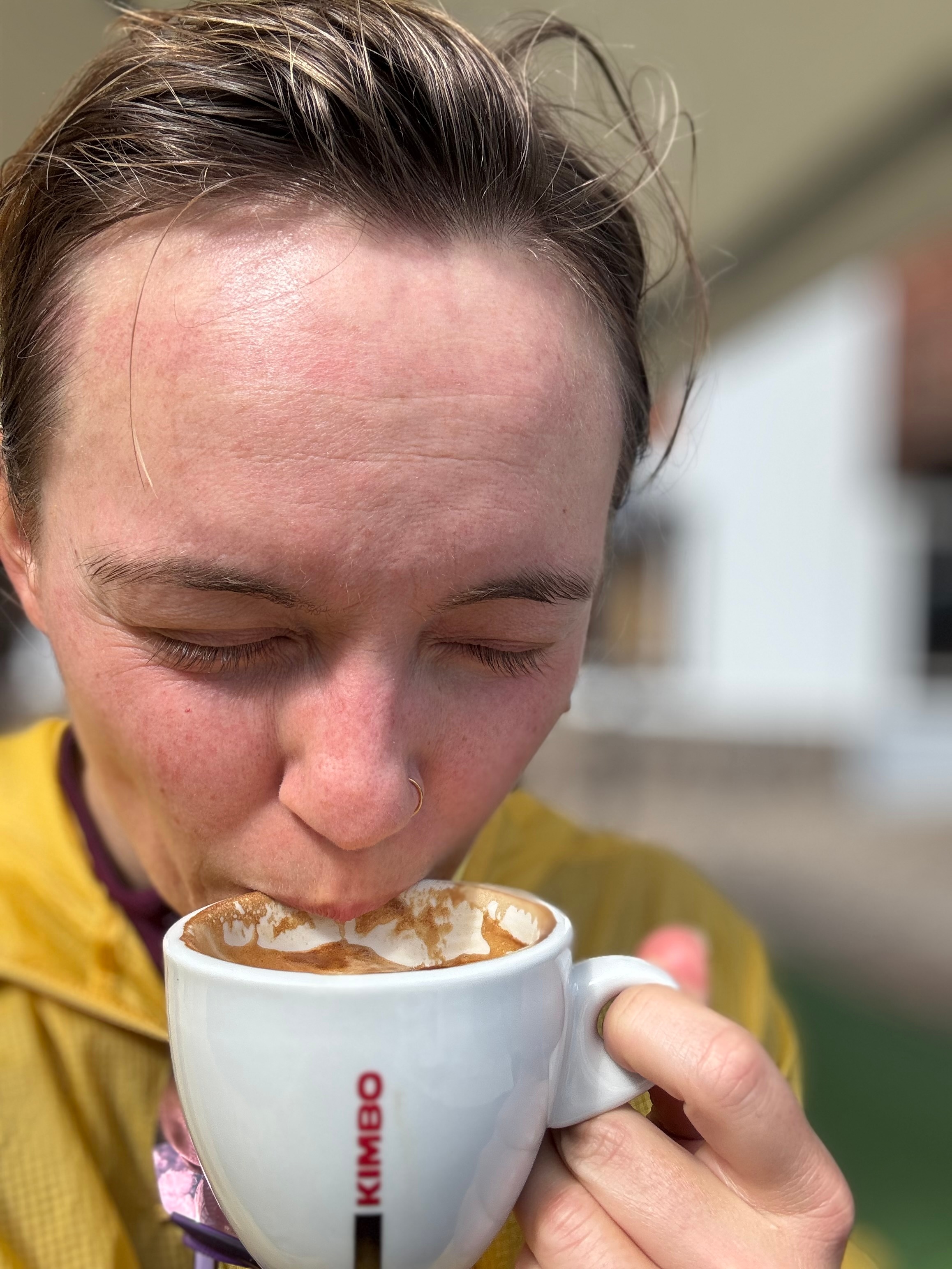 Post-ride caffè