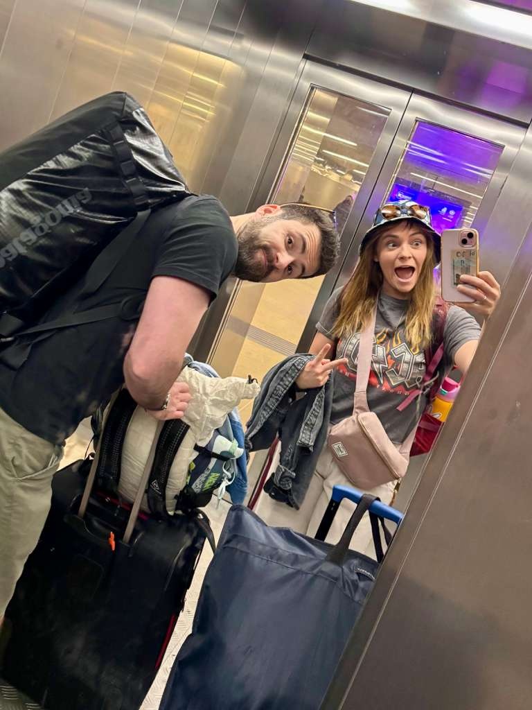 Daysi and David on their way to Italy