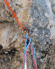 Cemented ring anchor at the top of pitch two on Via Rodeo.