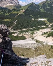 View down from the top of pitch two on Via Rododendri.