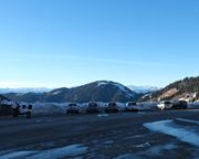 The main Lake Carezza parking lot.