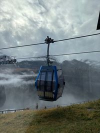 Gondola going from the Cavalese village to the base of the Cavalese ski resort.