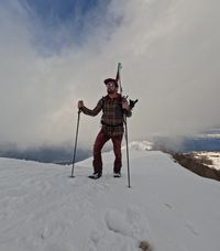 David on the next backcountry tour with fully fixed boots