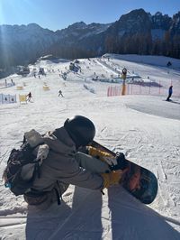 Buffaure ski area overview above Pozza di Fassa