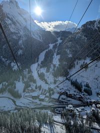Chalet near the Ciampac area seen from the chairlift