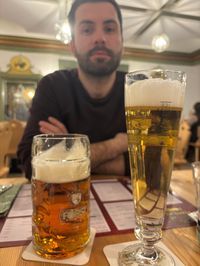 Beer selection at Bierstube Forst restaurant in Cortina