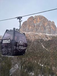 Cortina d'Ampezzo skyline gondola with mountain in the background