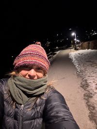 Daysi walking on scenic bike path from Hotel Serena through Cortina