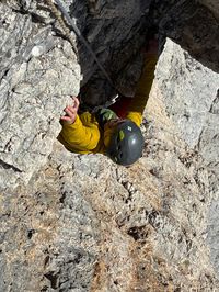 Fun moves in the upper section of Via Fehrmann