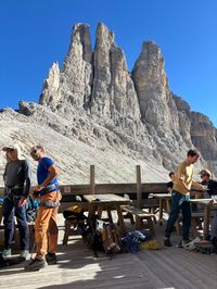 Gartlhütte terrace doubling as a planning desk