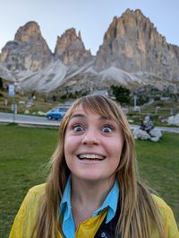 Daysi soaking in the view at Passo Sella
