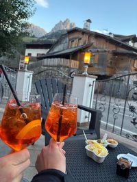 Post-climb aperitivo in the hotel bar