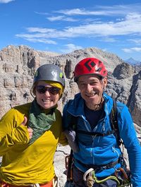 Summit photo with Cesare after the climb