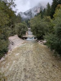 Manicured cascades at the start of the Rifugio Bergamo hike
