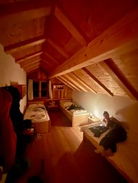 Three-bed guest room inside Tschafon Hut
