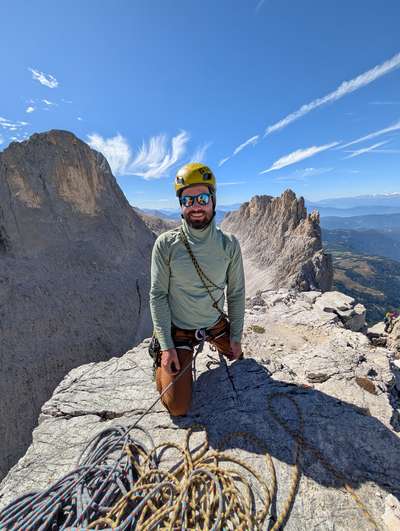 Climbing Via Fehrmann - Day 2 of Our Dolomites Trad Adventure Hero Image
