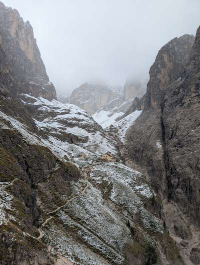 Rifugio Bergamo from Lavina Bianca Hero Image