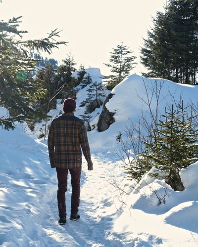 David in the rocky section of the trail near Lago di Carezza