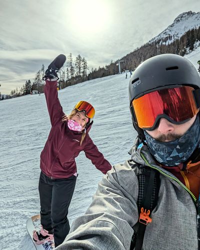 2026 02 15 carezza ski posing in morning sun