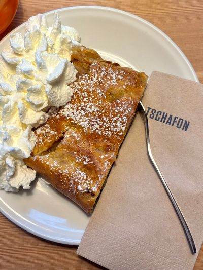 Homemade strudel slice from Tschafon Hut kitchen
