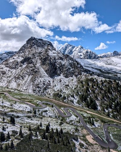 Views of Sass Becce from pitch three on Via Rodeo.
