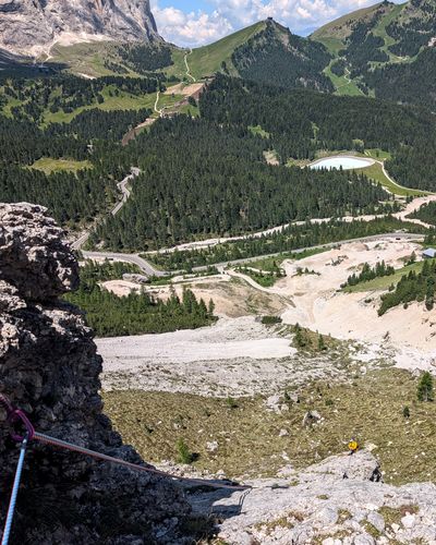View down from the top of pitch two on Via Rododendri.
