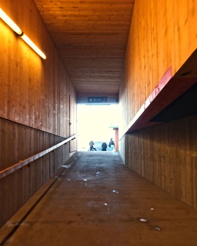 The tunnel leading from the Lake Carezza visitor area to the lake.