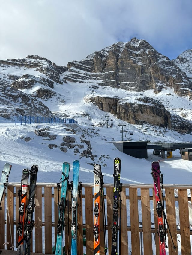 Tofana ski slopes above Cortina d'Ampezzo.